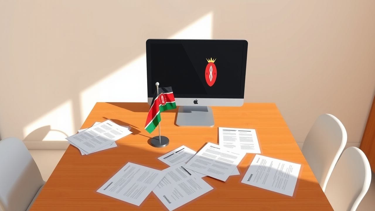Een kantooromgeving in Kenia met focus op juridische diensten en naleving.